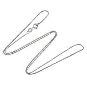 Estate BSI Sterling Silver 925 0.9mm Box Chain Necklace 18"